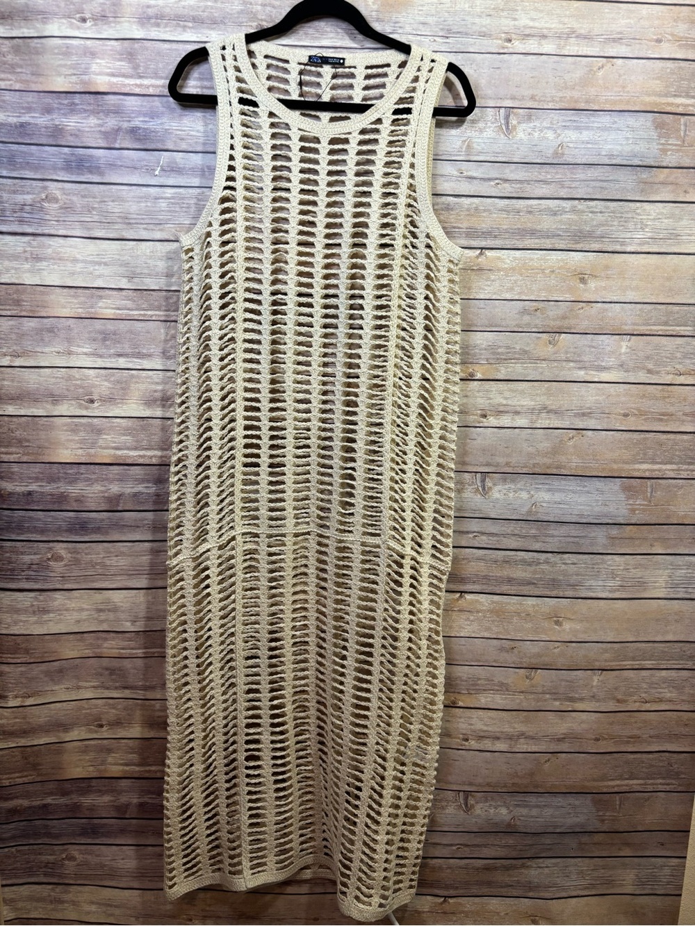 Zara gorgeous crochet ivory cover up dress Size Medium